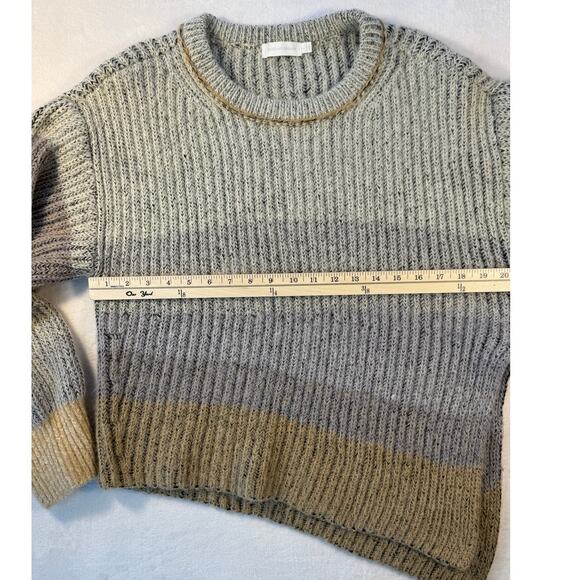 Jonathan Simkhai Allison Gray Green Asymmetrical Ombre Sweater Wool Alpaca M - Picture 9 of 9